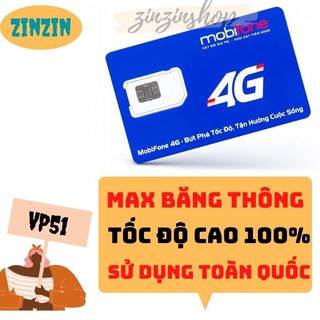 [1 tỷ GB Tốc Độ Cao] Sim 4G Mobifone VPB51 Max Băng Thông, Không Giới Hạn Tốc Độ Cao, Trọn Gói 1 Năm.