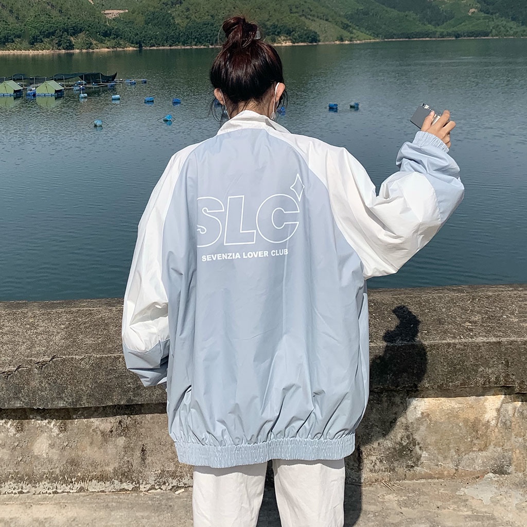 Áo Khoác Dù SLC Unisex Nam Nữ - Kiểu áo khoác form rộng Ulzzang - Leevin Store