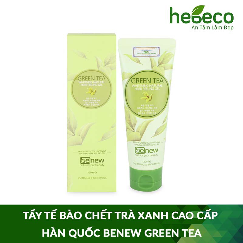 Tẩy tế bào chết làm sạch sâu và ngăn ngừa mụn chiết xuất trà xanh cao cấp BENEW Green Tea 120ml - Hàn Quốc Chính Hãng