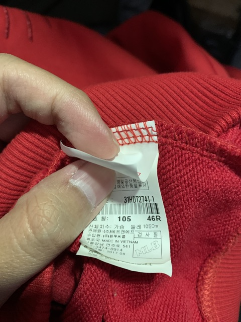 M L B hoodies size 95 100 105 tương đương M L XL