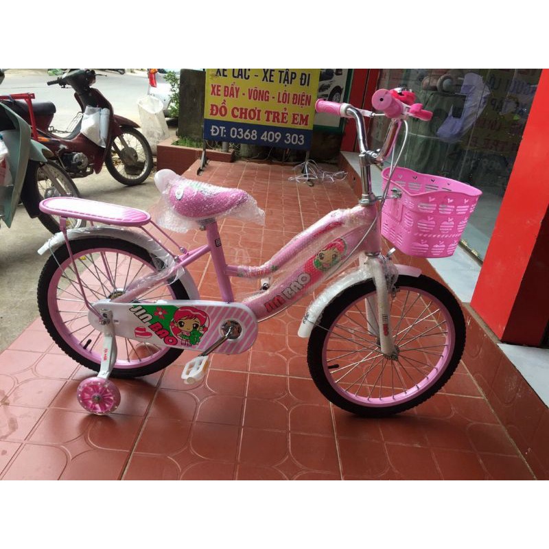 XE ĐẠP TRẺ EM 2 KHUNG CHO BÉ GÁI