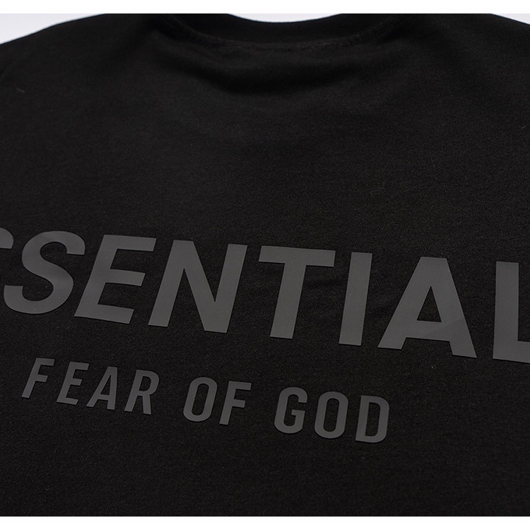 Áo thun nam nữ esssentials fear of god from rộng chất mát thoải mái vải thấm hút mồ hôi, áo thun from rộng
