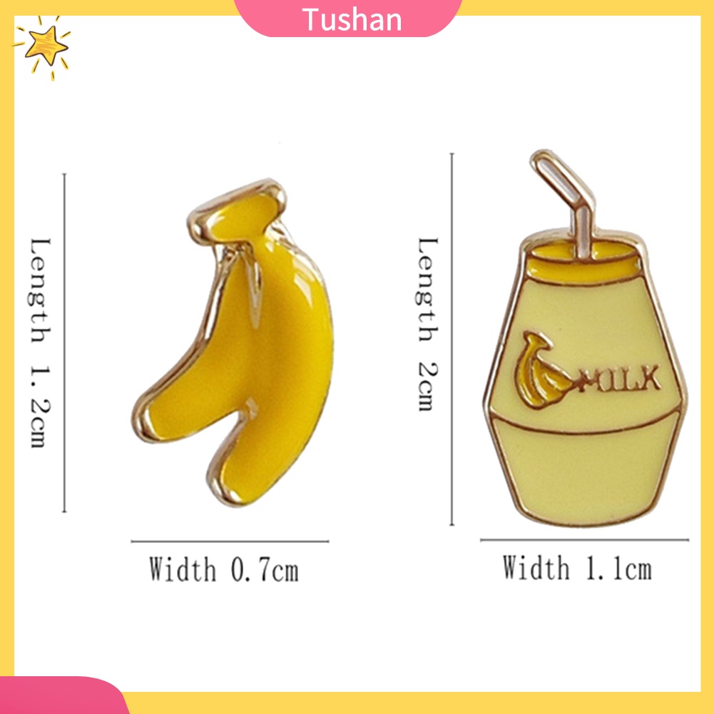 Khuyên Tai Nữ Hình Hộp Sữa Chuối Vui Nhộn