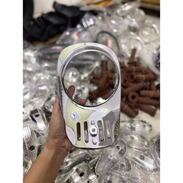 Inox gắn đèn xe Julio trang trí, đèn trước, đuôi xe