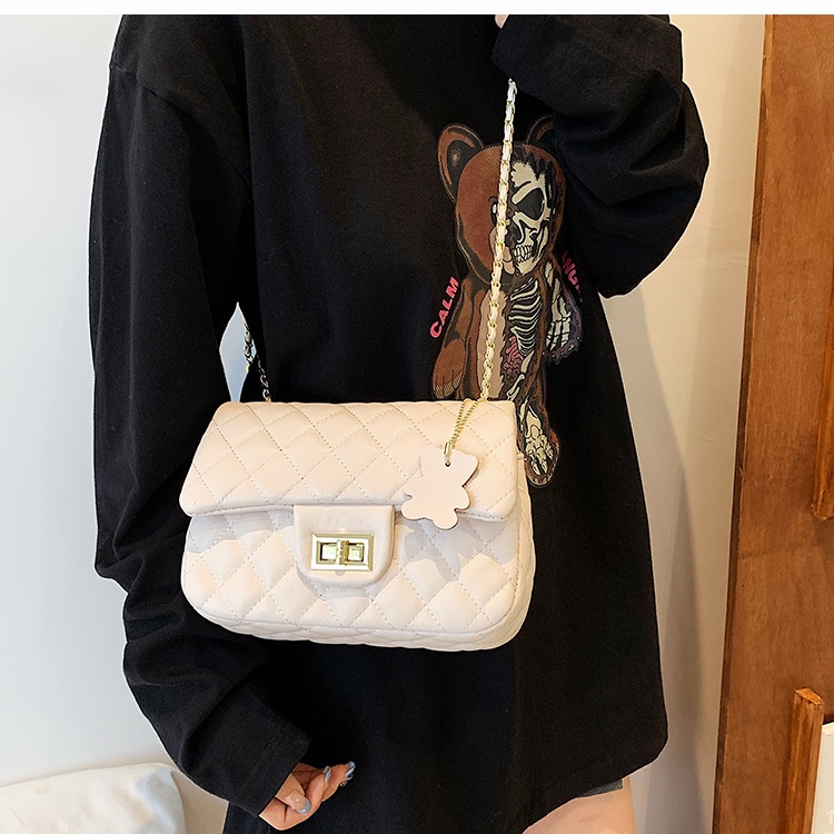 Túi IELGY đeo vai dáng vuông cỡ nhỏ quai xích thời trang cho nữ