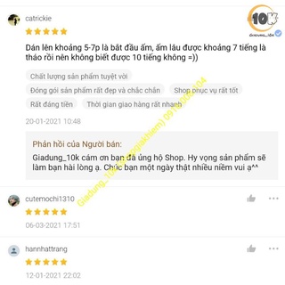 Miếng Dán Giữ Nhiệt Giữ Ấm Cơ Thể (e20,i5)