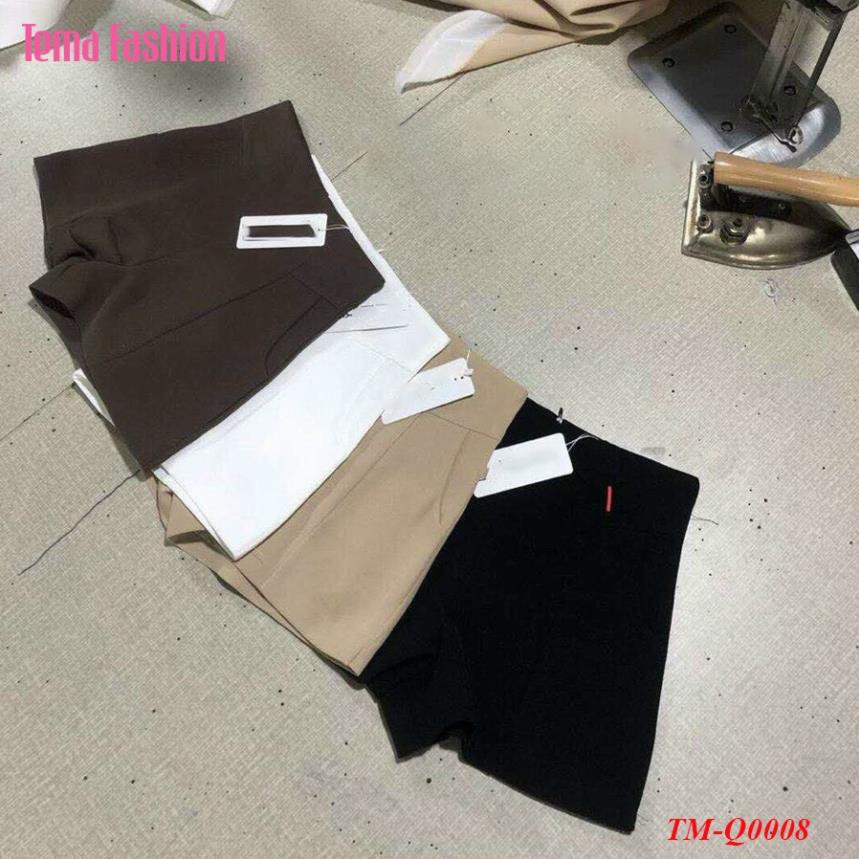 Quần đùi nữ MIA 1992 cao cấp - Quần short nữ dáng chữ A vải tuyết mưa ống rộng lưng cao form chuẩn tôn dáng