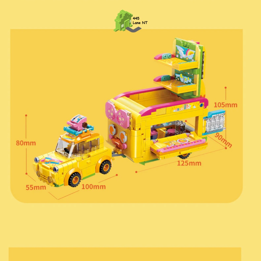 Đồ Chơi Lắp Ráp Cho Bé Gái Qman 31014 Xe Ô Tô Du Lịch Của Cherry 656 Chi Tiết 3 Minifigures Cho Trẻ Từ 6 Tuổi