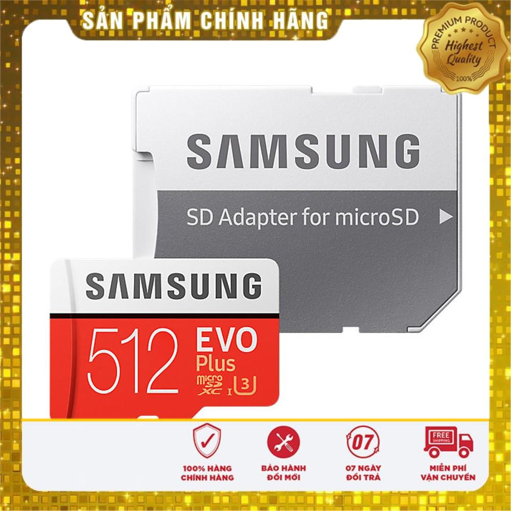 Thẻ Nhớ 512GB MicroSDXC Samsung EVO Plus Class10 U3 100MB/s Tốc độ Siêu Nhanh