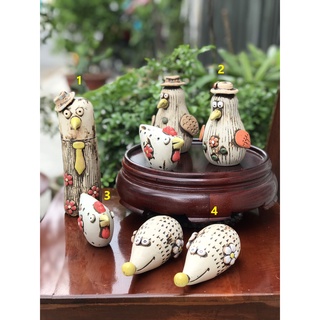 BỘ TƯỢNG TRANG TRÍ DECOR GỐM SỨ THỦ CÔNG