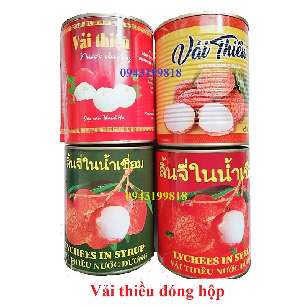 [G01] Vải Thiều Ngâm Đường Thanh Hà /Hưng Yên 565g (vải đóng hộp) date 2022 S031