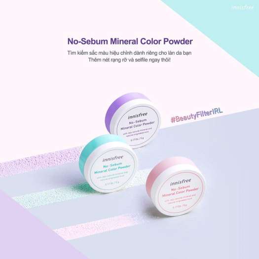 Phấn Phủ Kiềm Dầu Dạng Bột Khoáng Có Màu Innisfree No-Sebum Mineral Color Powder 5g