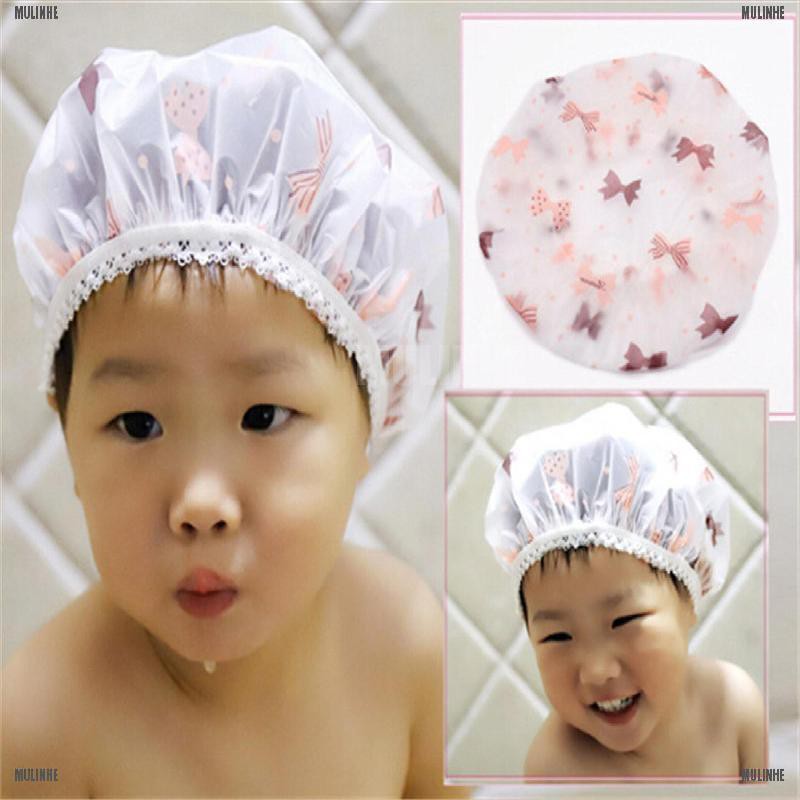 Bộ 2 Mũ Tắm Chống Thấm Nước Co Giãn Tốt Thiết Kế Dễ Thương Cho Bé