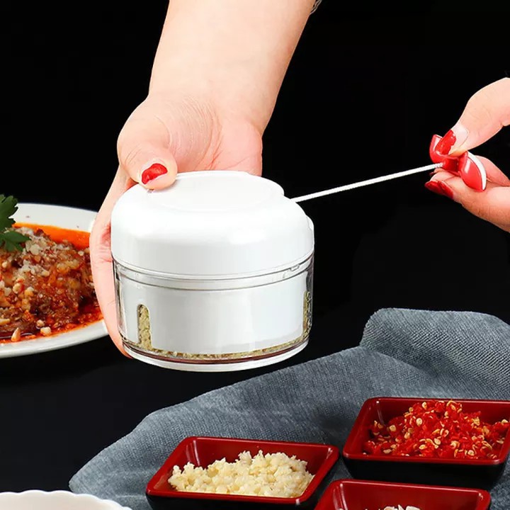 Máy xay tỏi ớt đa năng bằng điện, kéo tay - Xay thịt băm nhuyễn, nhỏ gọn tiện lợi