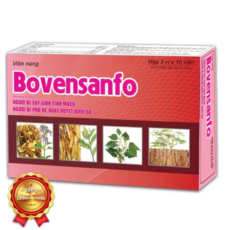 Bovensanfo- Hỗ trợ điều trị suy giãn tĩnh mạch, chuột rút, tê chân tay