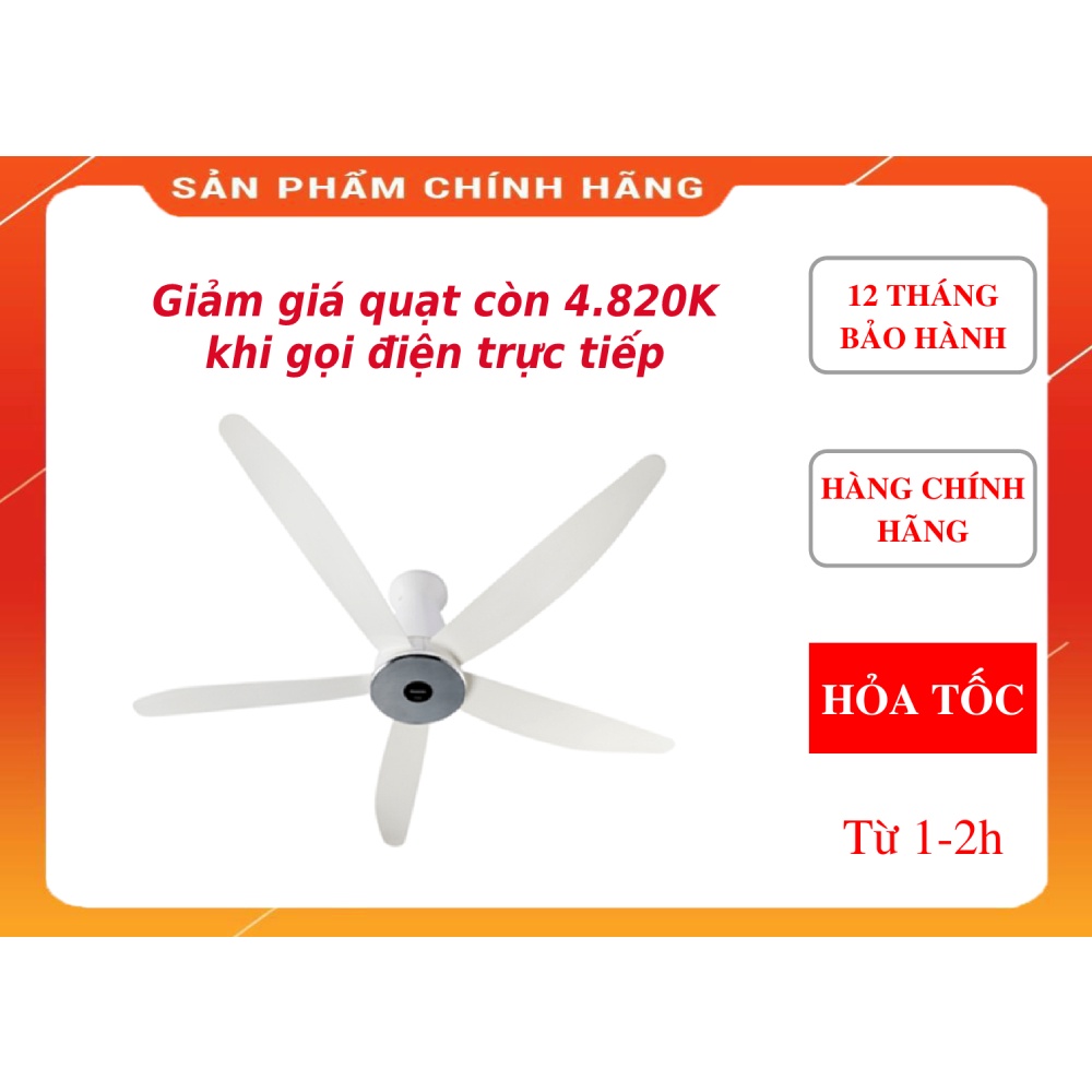 Quạt trần 5 cánh Panasonic DC F-60XDN màu trắng (220V)
