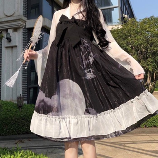 Váy/Đầm Lolita Mặt Trăng Dáng Xoè - Kèm video thật ✨ váy đầm công chúa,dự tiệc, tiểu thư, nàng thơ, sang chảnh