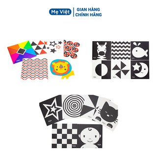 Bộ 6 Thẻ Dán Tường KÍCH THÍCH THỊ GIÁC Cho Bé Sơ Sinh Giúp Bé Phát Triển Toàn Diện
