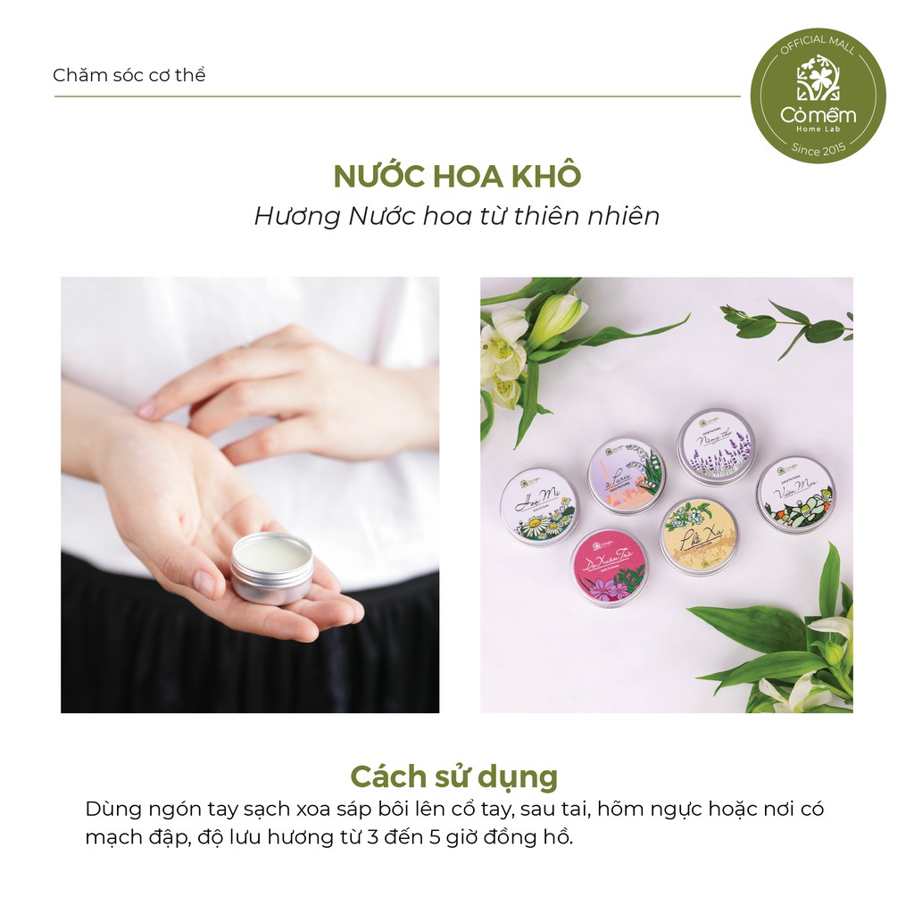 Nước Hoa Khô/ Dầu Thơm Khô Cỏ Mềm [Tặng Túi Vải]