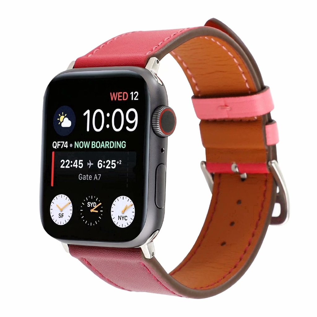 【Apple Watch Strap】Dây đeo bằng da giả cho đồng hồ thông minh Apple Watch Series 6 / se / 5/ 4 / 3 / 2 / 1 38mm / 42mm 40mm 44mm