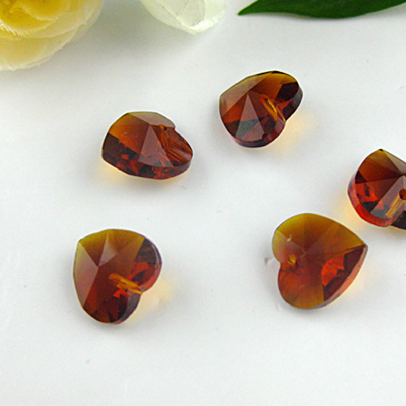 Set 10 mặt dây chuyền pha lê hình trái tim độc đáo sáng tạo