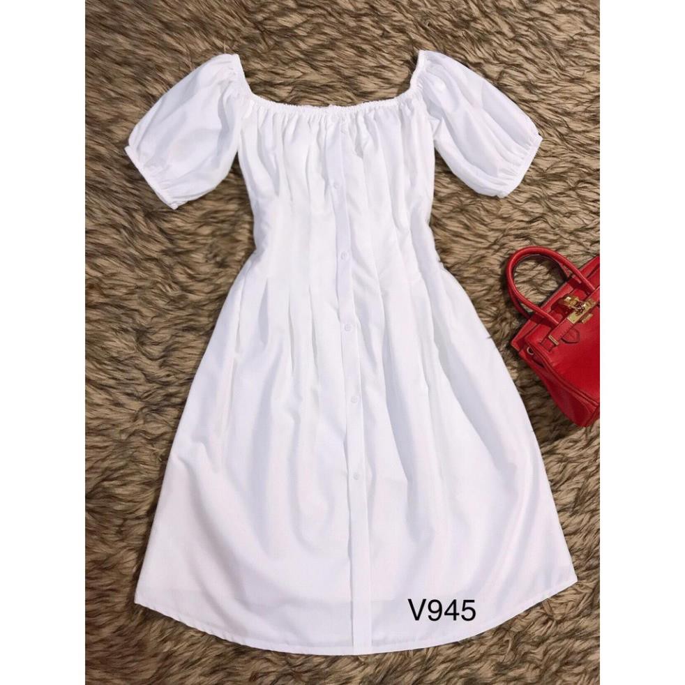 [BÁN LỖ VỐN] Váy trắng thiết kế V945 - Đẹp Shop DVC (Kèm ảnh thật trải sàn do shop tự chụp) . ࿈