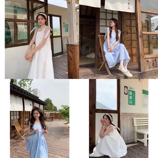 Đầm Nữ 2 Dây 3 Tầng Buộc Nơ Siêu Xinh 🦋 Váy Nữ Babydoll Buộc Dây Bản To 3 Màu So Hot