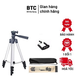 Gậy Chụp Ảnh, Livestream, Quay Tiktok 3 Chân Có Kẹp Điện Thoại Kéo Dài 1020mm - Giá Đỡ Điện Thoại Tiện Dụng