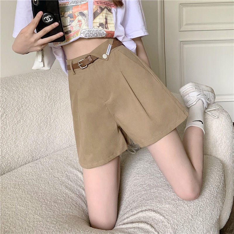 Quần Short Lưng Cao Ống Rộng Phong Cách Hàn Quốc Mẫu Mới Thời Trang Mùa Hè Cho Nữ