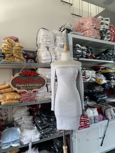 (HÌNH THẬT) Đầm Body Trễ Vai Tay Dài Khoét Ngực Mẫu Mới | BigBuy360 - bigbuy360.vn