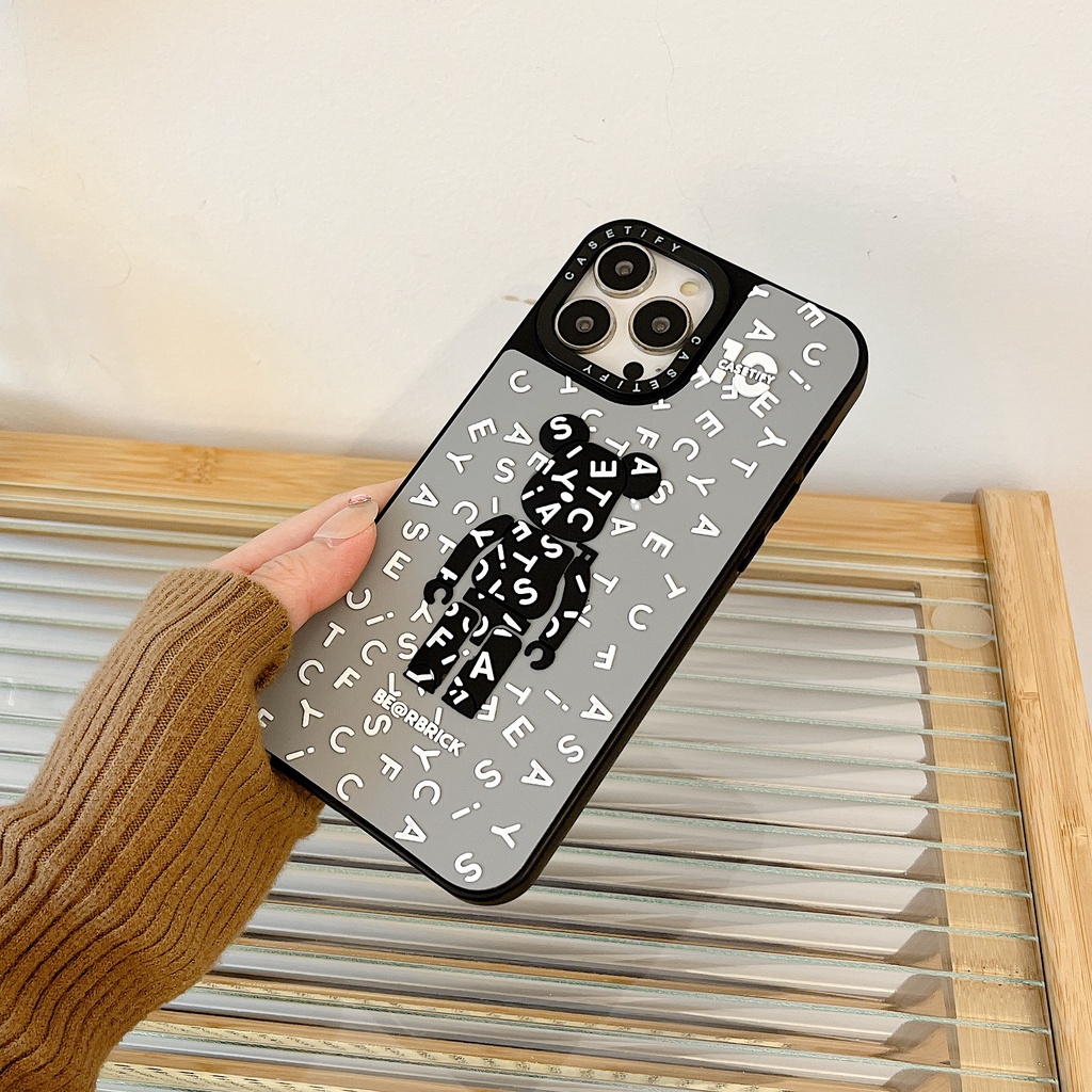 Casetify Ốp Điện Thoại Silicon Hình LOGO Bearbrick Cho iPhone 15 14 13 12 11 Pro Max Plus XR