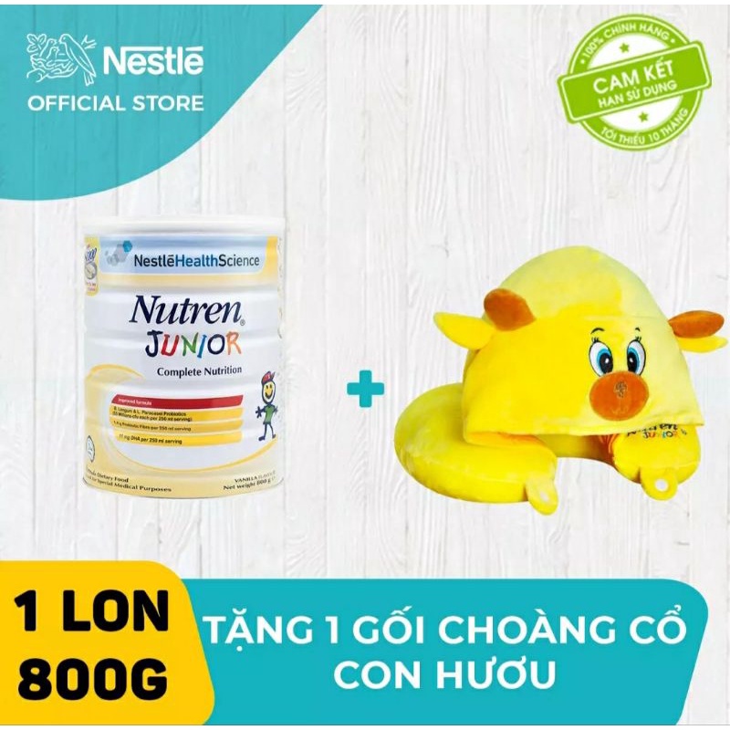 Tặng gối choàng cổ con hươu - Sữa dinh dưỡng nutren junior 800g