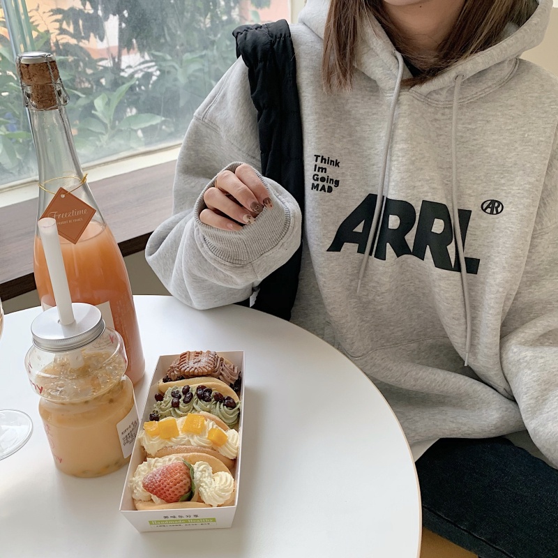 NRVP Áo hoodie dáng rộng thời trang Hàn Quốc 2022 dành cho nữ