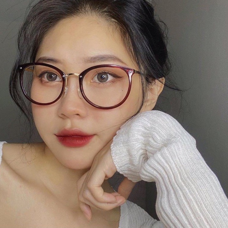 Kính Cận Dáng Tròn Gọng Kim Loại [ Mã A18 ]