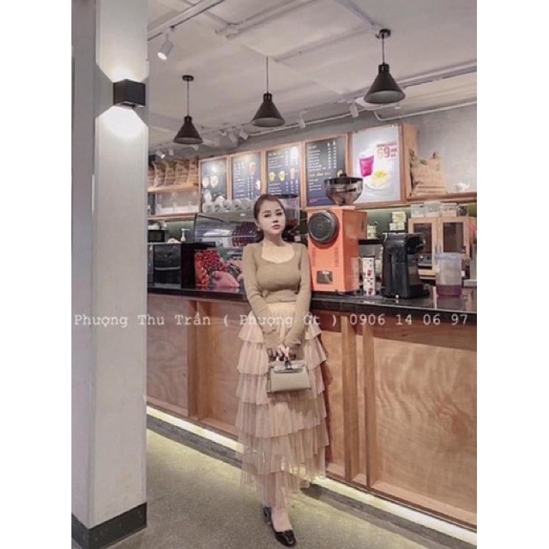 Chân váy lưới tầng QC hàng loại 1 | BigBuy360 - bigbuy360.vn