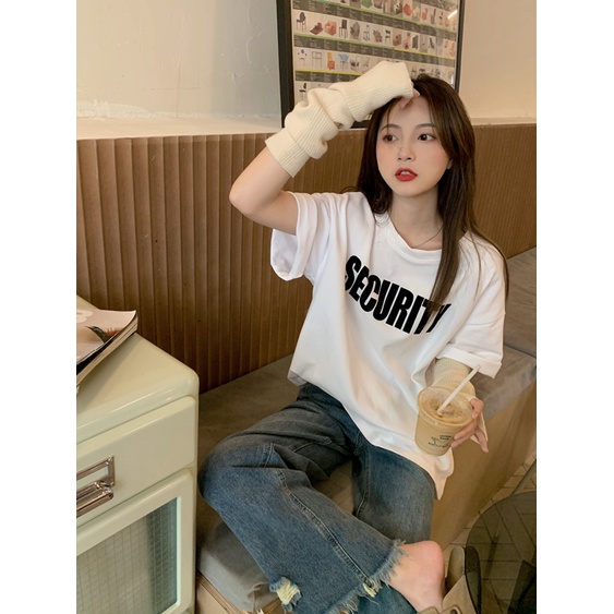 Áo Thun Nữ Ngắn Tay In Chữ Phong Cách retro Năng Động