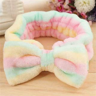 Băng đô nơ rửa mặt nhung mềm mịn, tuban cài tóc cute pho mai cho bạn nữ