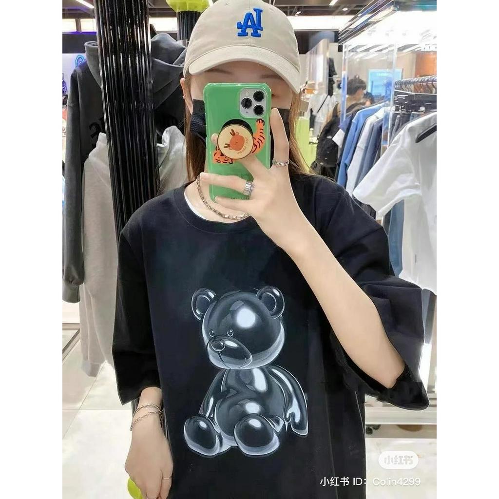 Áo thun Unisex  ADLV Gấu Thủy tinh, Áo phông dáng rộng tay lỡ, Form oversize Nam nữ, chất liệu cotton 100%