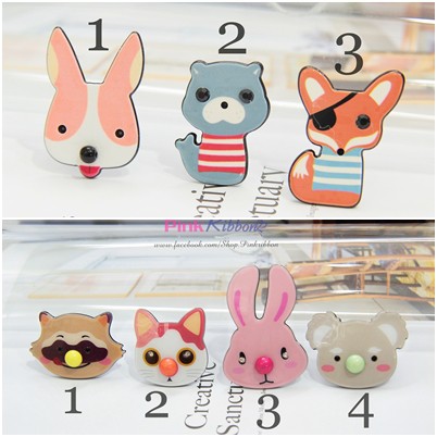 Thú nhựa trang trí- set 2c (7 mẫu)