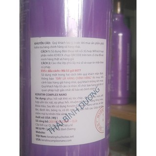 phục hồi tóc hư tổn KERATIN COMPLEX NANO 1000ml