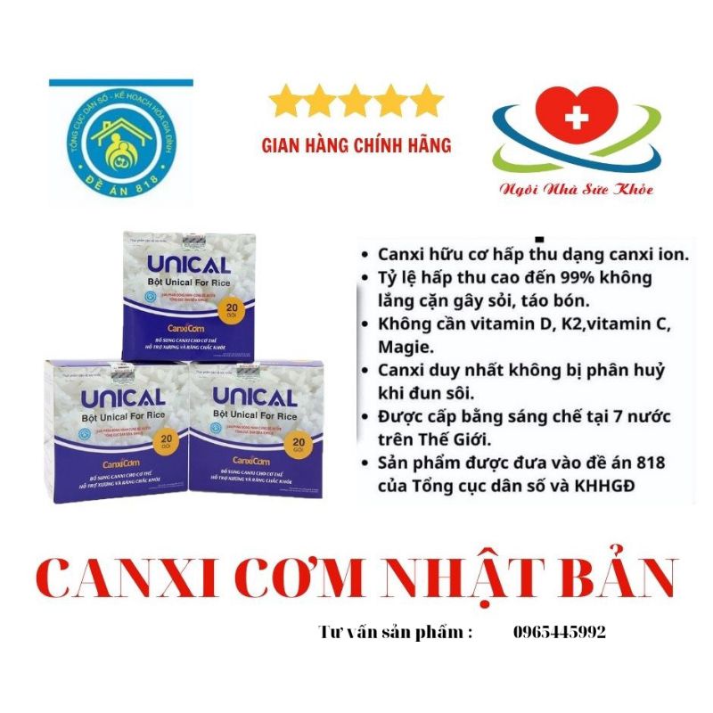 Canxi cơm Nhật Bản, bổ sung canxi, canxi cho bé, canxi cho người lớn, canxi cho người già, canxi cho bà bầu, canxi