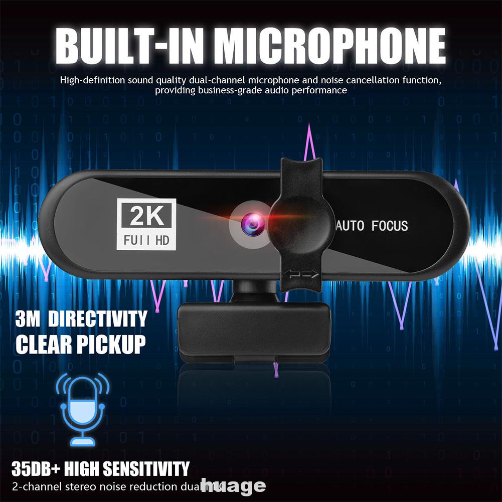 Webcam 2k Hd Góc Rộng Giảm Tiếng Ồn Tiện Dụng Cho Máy Tính | BigBuy360 - bigbuy360.vn
