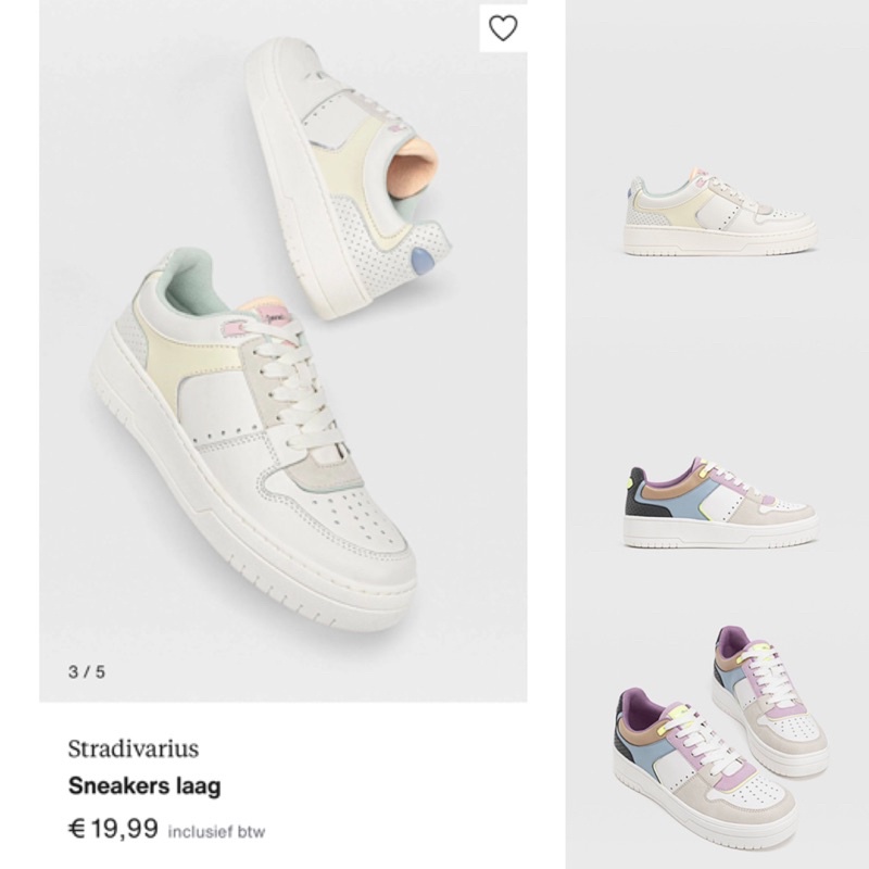 [JOIEHOME] Giày sneaker màu trắng pha màu, hàng xuất xịn