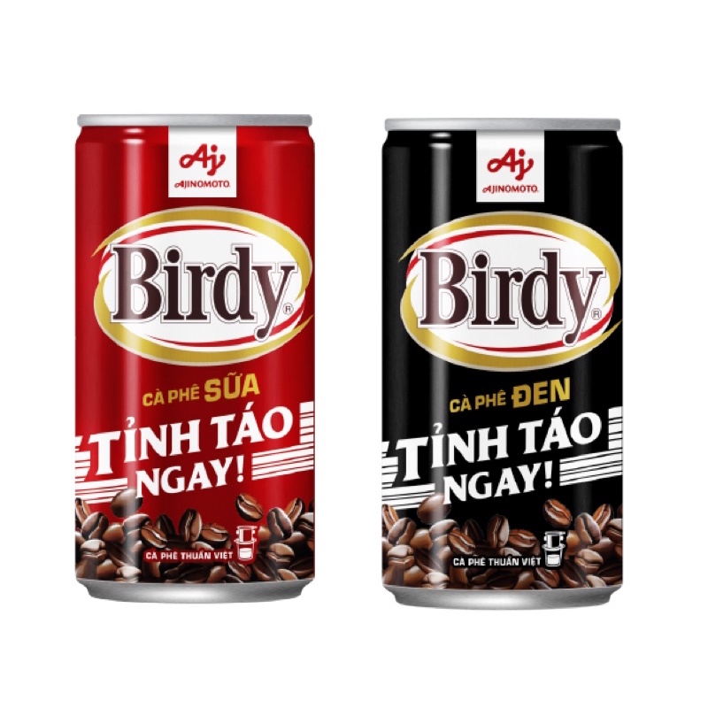 CÀ PHÊ ĐEN/ CÀ PHÊ SỮA BIRDY LON 170ML