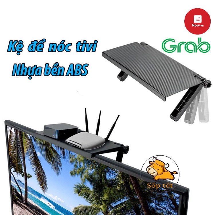 kệ để đồ trên nóc tivi màn hình máy tính nhựa treo sau trang trí đa năng thông minh nhựa ABS GD114