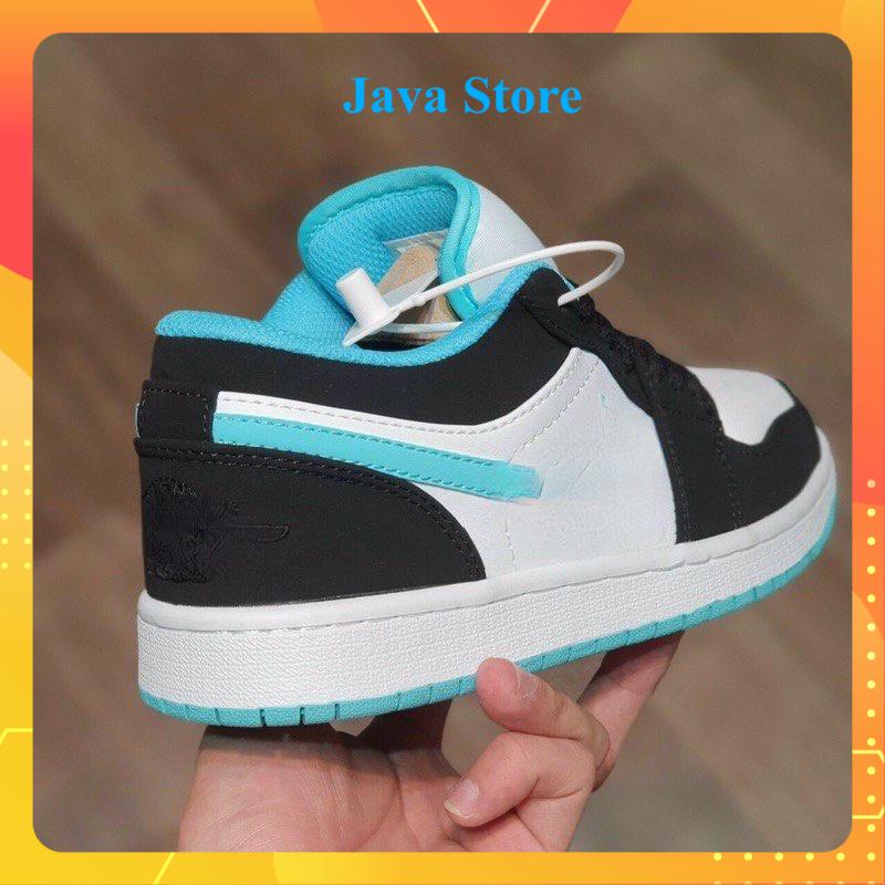 Giày Sneaker 𝗷𝗼𝗿𝗱𝗮𝗻 𝟭 𝗽𝗮𝗻𝗱𝗮 Xanh Ngọc Cổ Thấp, Giày Thể Thao  jd1 Phối Trắng Xanh Nam Nữ Cao Cấp FULL BOX BILL
