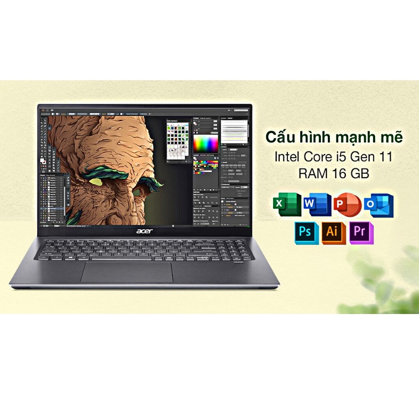 Laptop Acer Swift X SFX16-51G-516Q/Intel i5-11320H/RAM16GB/512GB SSD/16.1 inch FHD