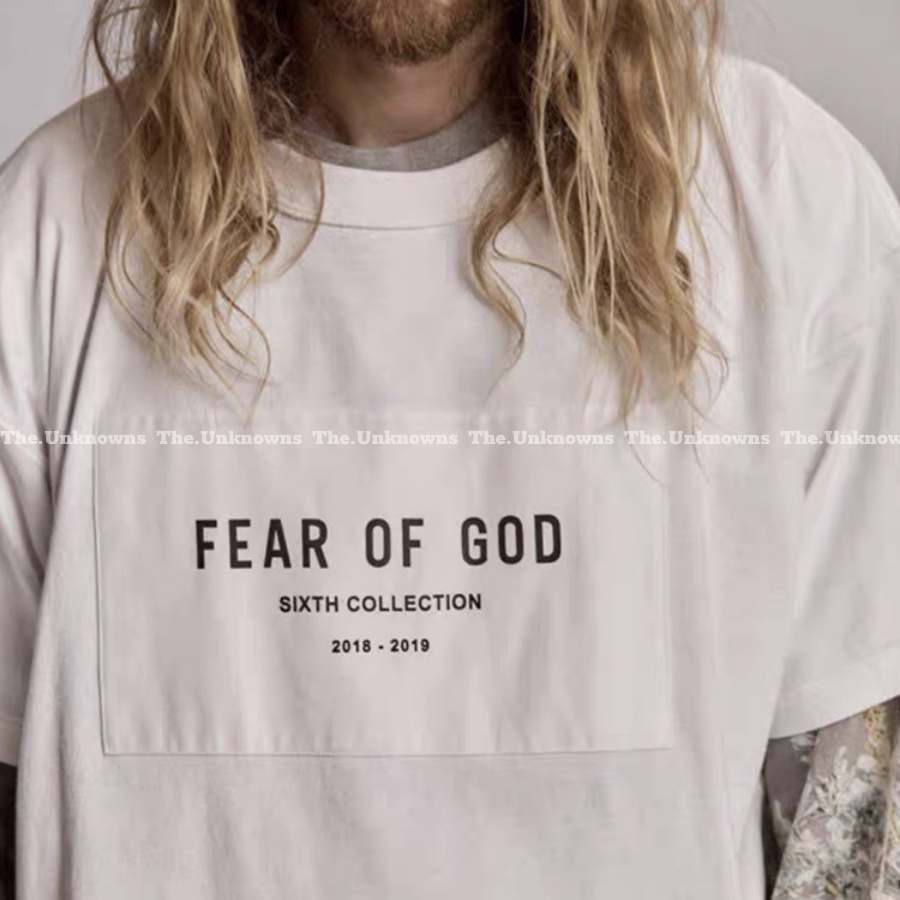 ⚡️[BEST QUALITY]⚡️ Áo Thun Fear of God Sixth Collection T-shirt White,Áo thun FOG cao cấp full túi tag