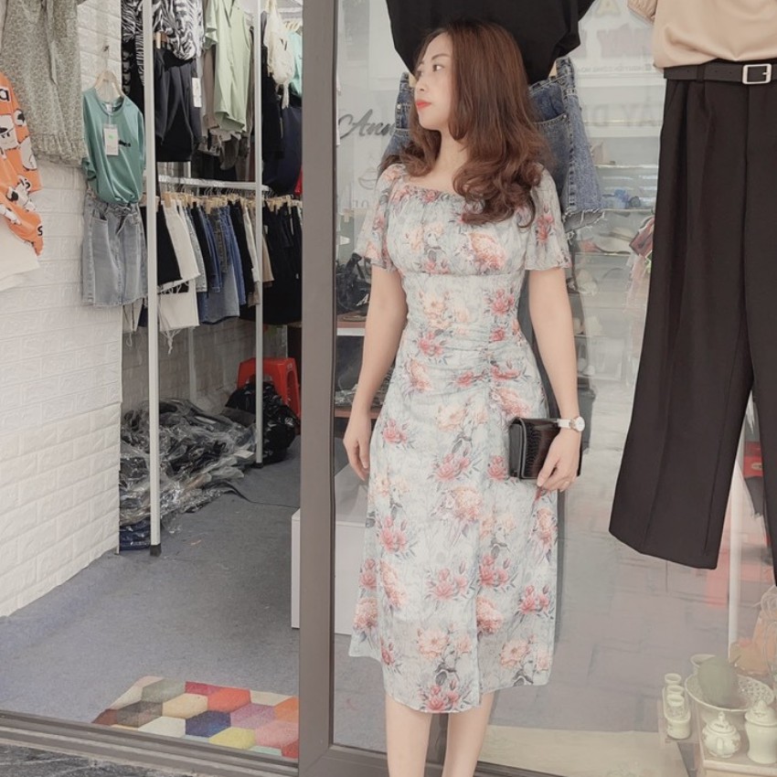 [Ảnh Thật Shop Tự chụp] Váy Hoa Dáng Dài Chất Liệu Lụa Cao Cấp Phong Cách Tiểu Thư Trang Nhã Thanh Lịch Mẫu Mới 2021