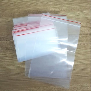 [500gr]túi zip viền đỏ size 6x8